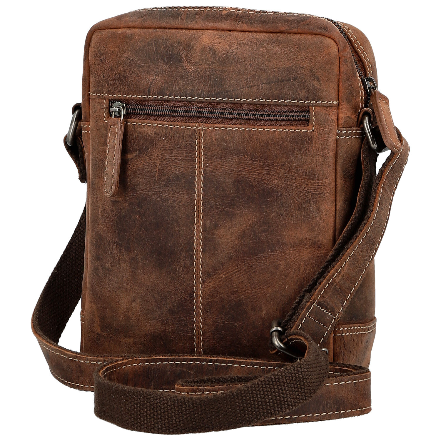 Módní pánská kožená crossbody taška Bellugio Stas, hnědá