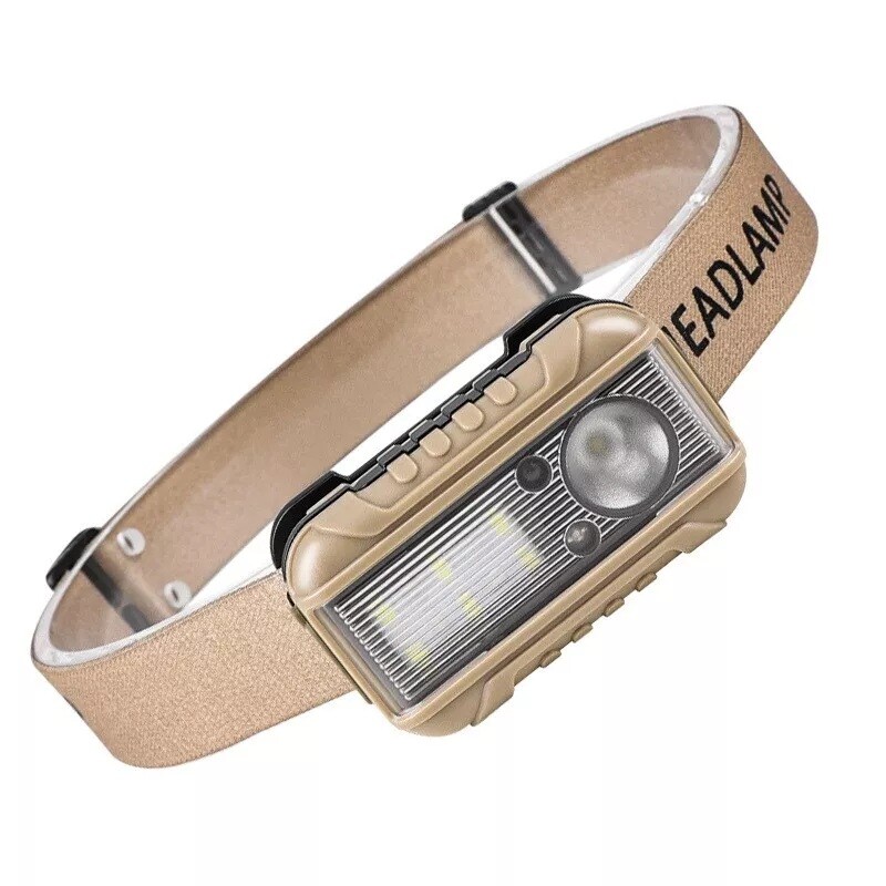 Čelovka LED nabíjecí USB Nakida® HL-04 Barva: Coyote (hnědá)