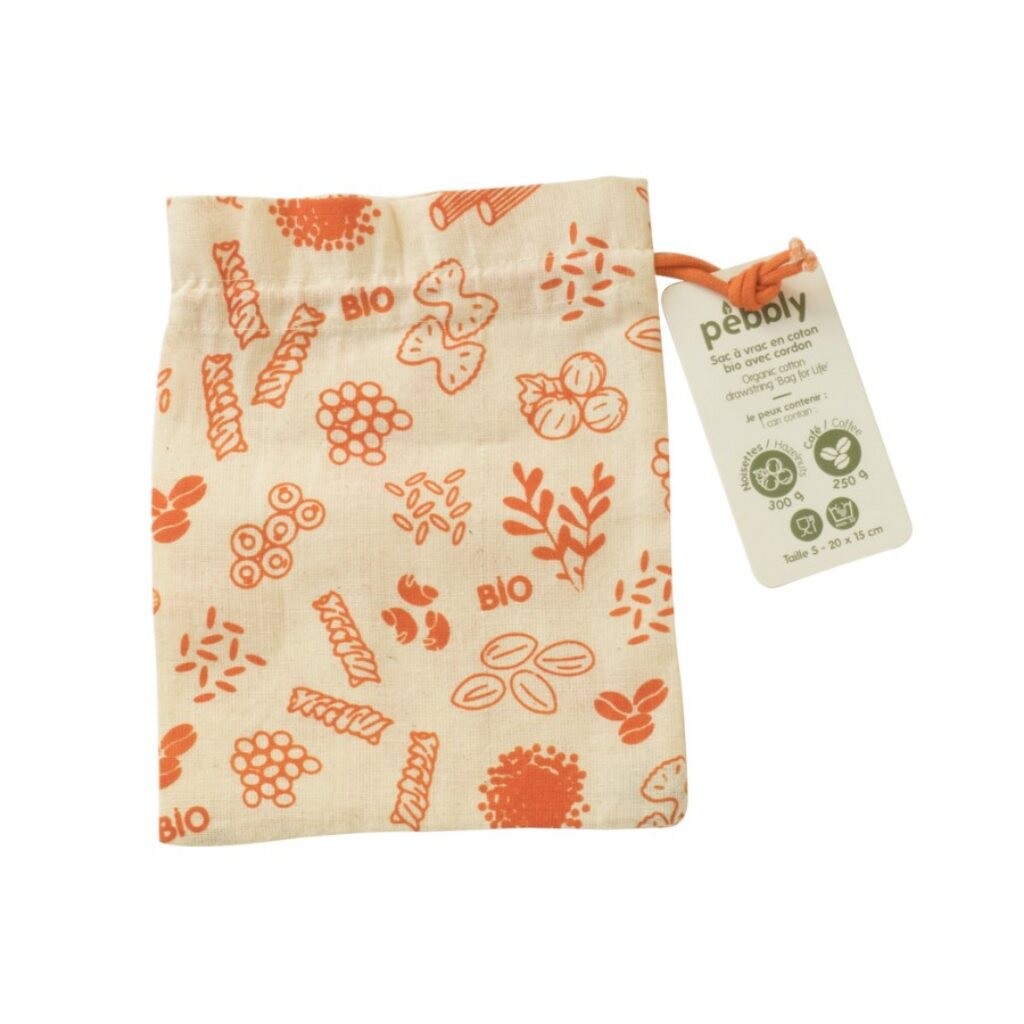 Opakovaně použitelný sáček na uskladnění potravin NBA154 15 x 20 cm, bavlna, Pebbly