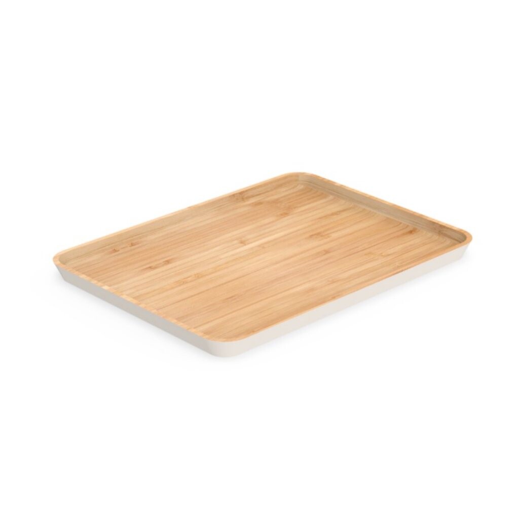 Servírovací podnos NBA238 40 x 30 cm, hnědá, bambus, Pebbly