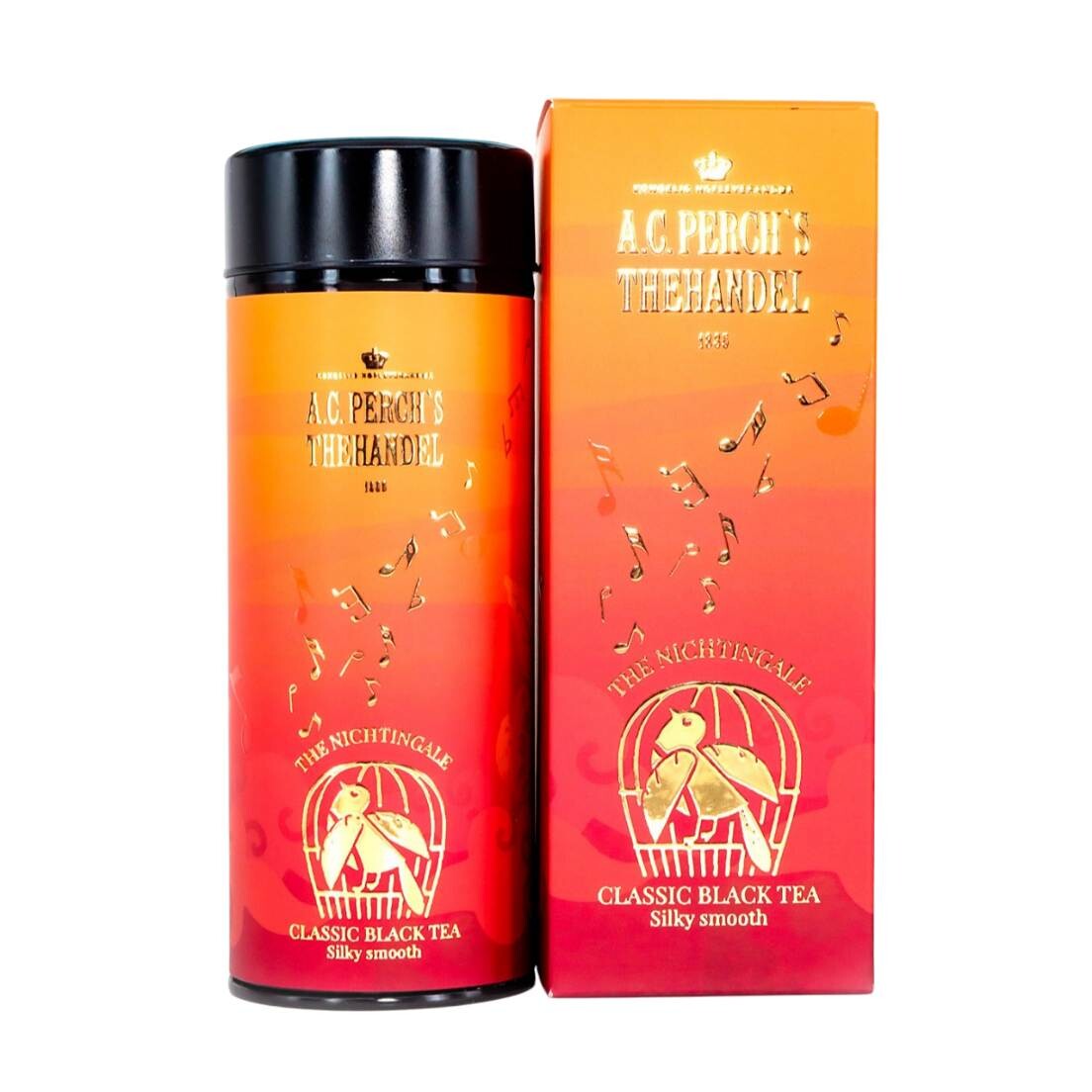 Černý čaj ICONICS THE NIGHTINGALE 90 g, plechovka, A.C. Perch's Thehandel
