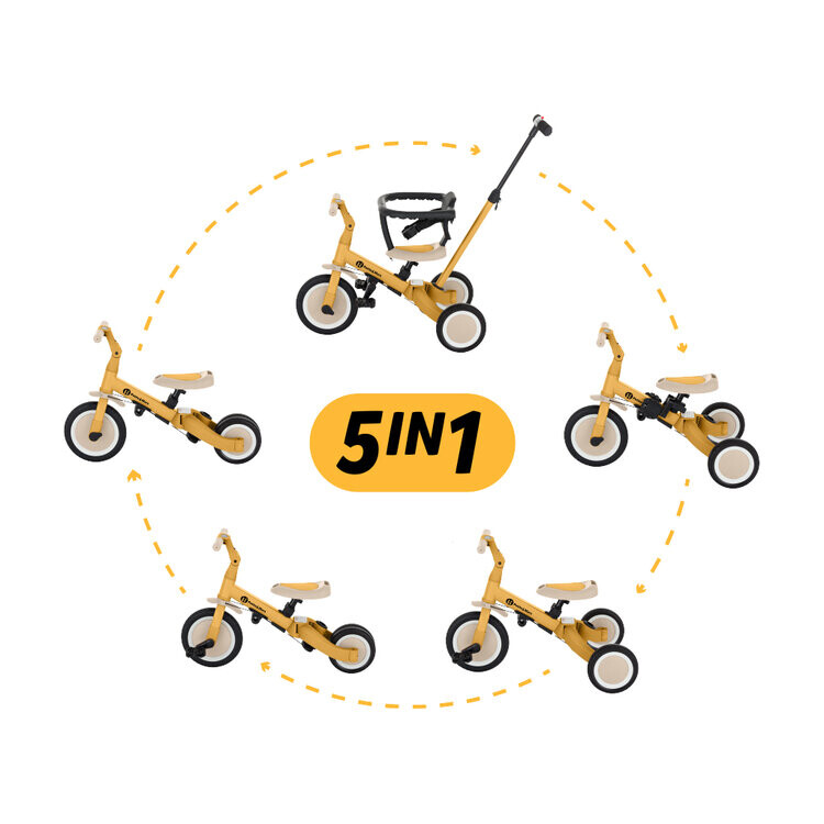 PETITE&MARS Tříkolka 5v1 Turbo Intense Ochre