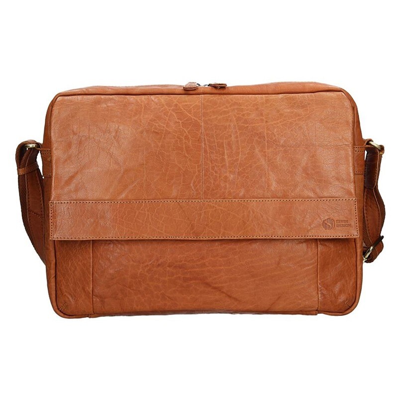 Pánská kožená taška přes rameno SendiDesign Boston - světlě hnědá