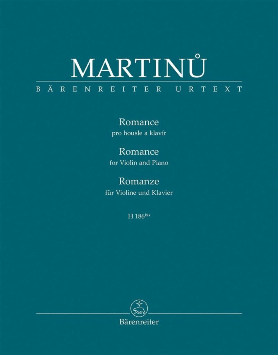 Romance pro housle a klavír H 186bis - Bohuslav Martinů