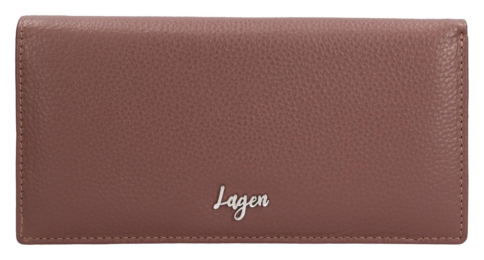 Dámská kožená peněženka Lagen 50310 Taupe