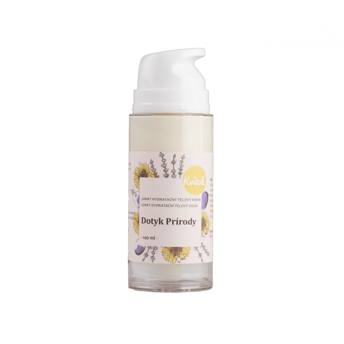 Hydratační tělový krém (Dotyk přírody, lehký) Kvitok - 100 ml