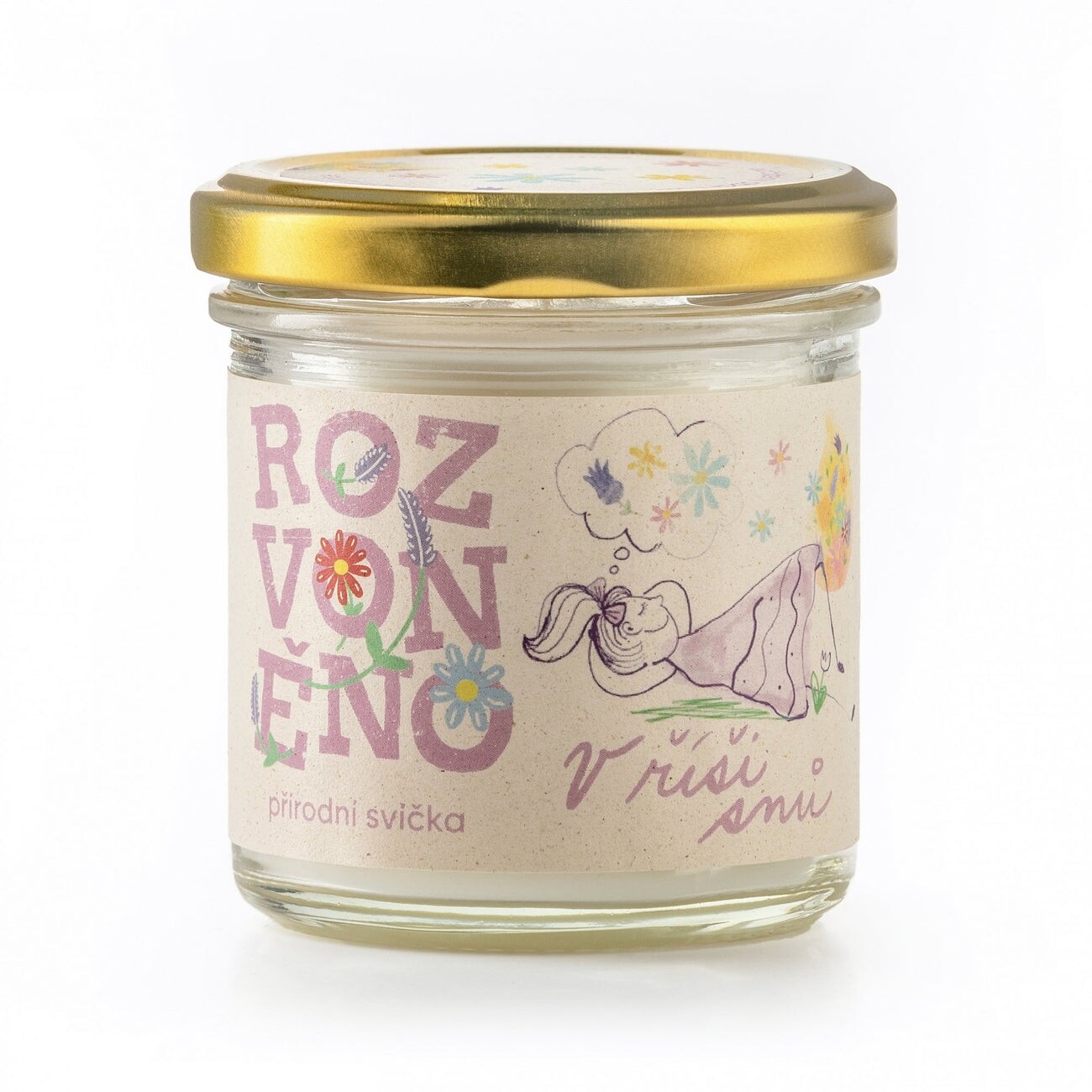 V říši snů (přírodní svíčka s levandulí) Rozvoněno - 130 ml