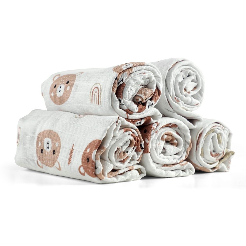 Polášek Látkové pleny 5 kusů: Medvídek a šípy