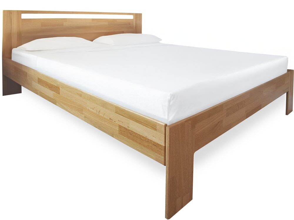 Oak's Dubová postel Duos 2,5 cm masiv cink - výstavní kus - 180x200 cm