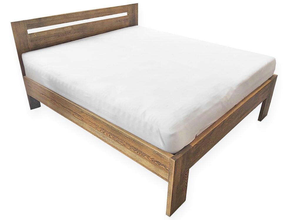 Oak's Dubová postel Grandioso 4 cm masiv  / tmavé moření - výstavní kus - 180x200 cm