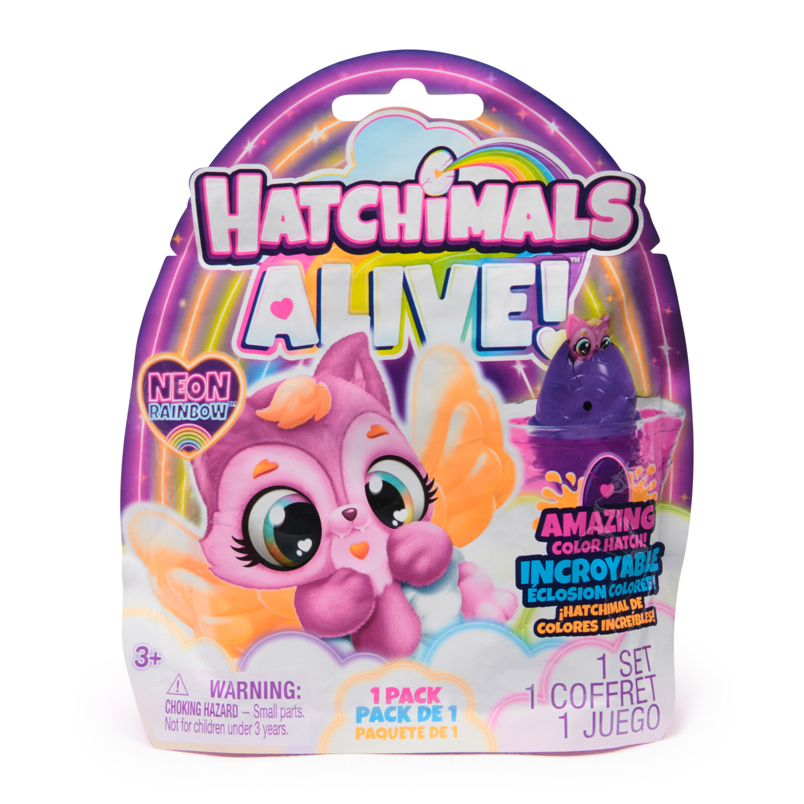 HATCHIMALS JEDNO BALENÍ NEÓNOVÁ DUHA