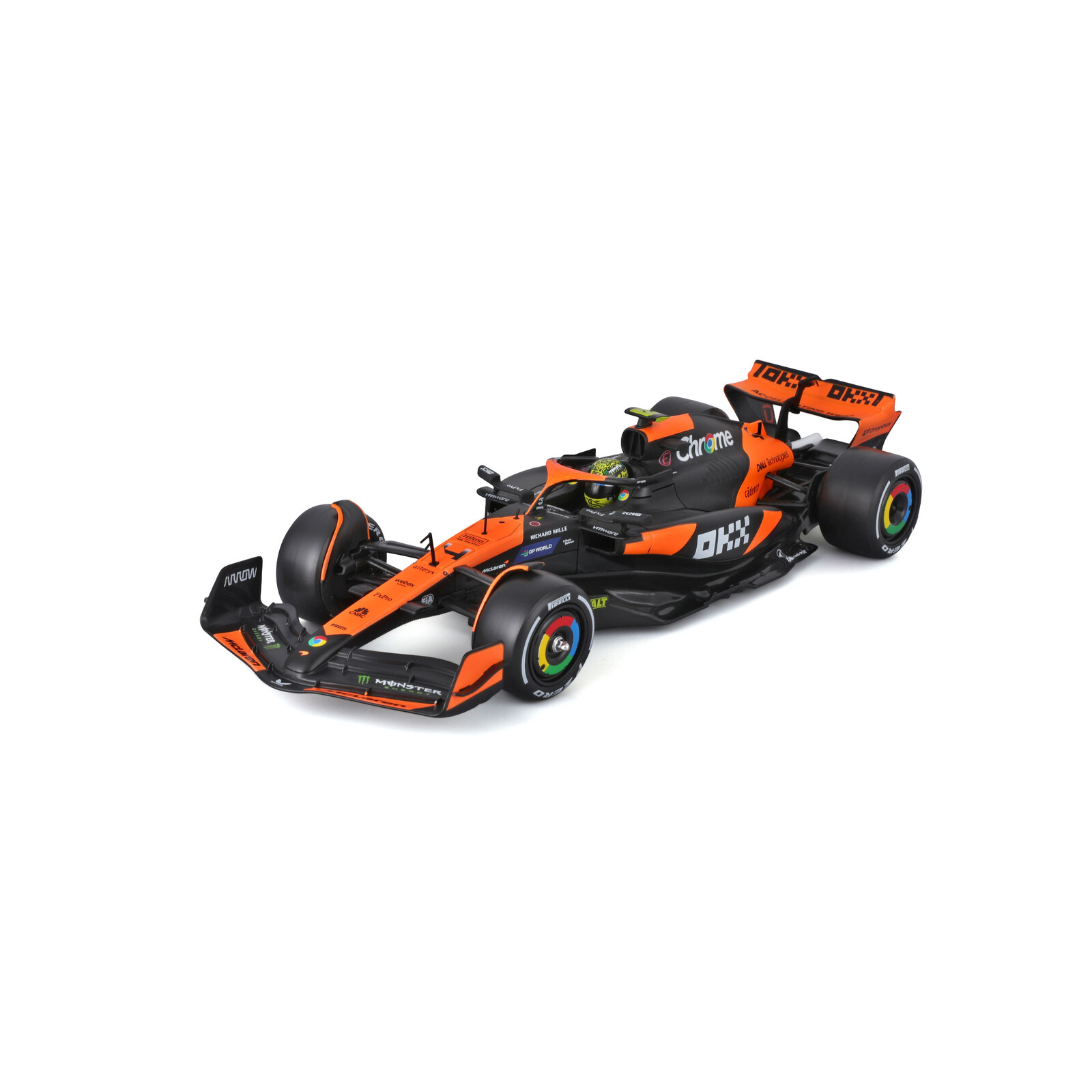 Bburago 1:24 RACE Formula F1 - McLaren F1 Team MCL38 (2024) #4 (Lando Norris) - Hard case