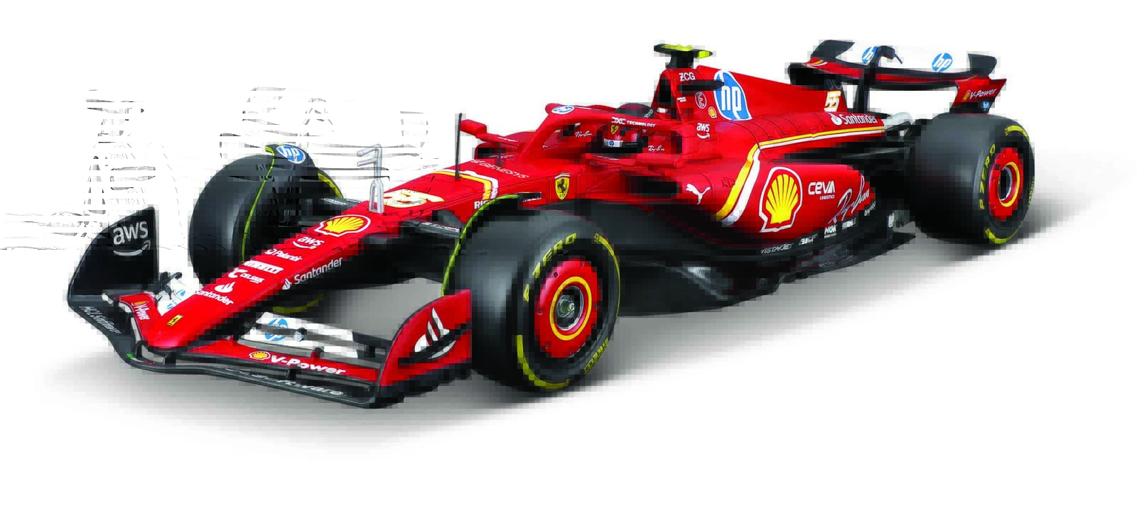 Bburago 1:24 Ferrari F1 Racing Model KIT -SF24 (2024) nr.55 Carlos Sainz with stand