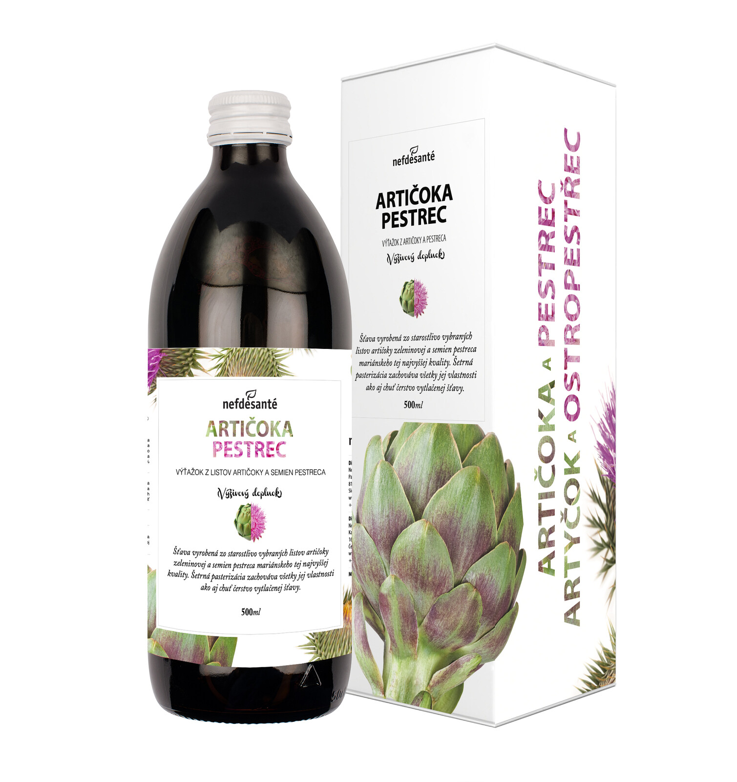 Nefdesante Artičok & Ostropestřec výtažek 500 ml 500 ml