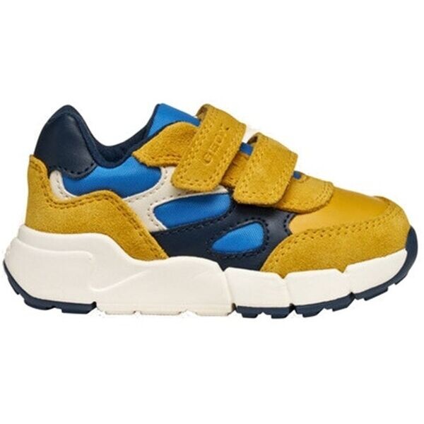 Geox B FLEXYPER MINI Chlapecká volnočasová obuv, žlutá, velikost