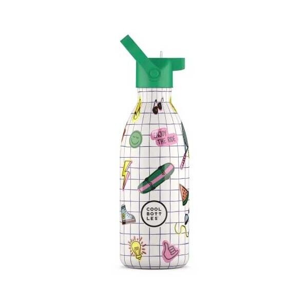COOL BOTTLES KIDS PLAY MODE 3D 500 ML Dětská termo láhev, bílá, velikost 500 ML