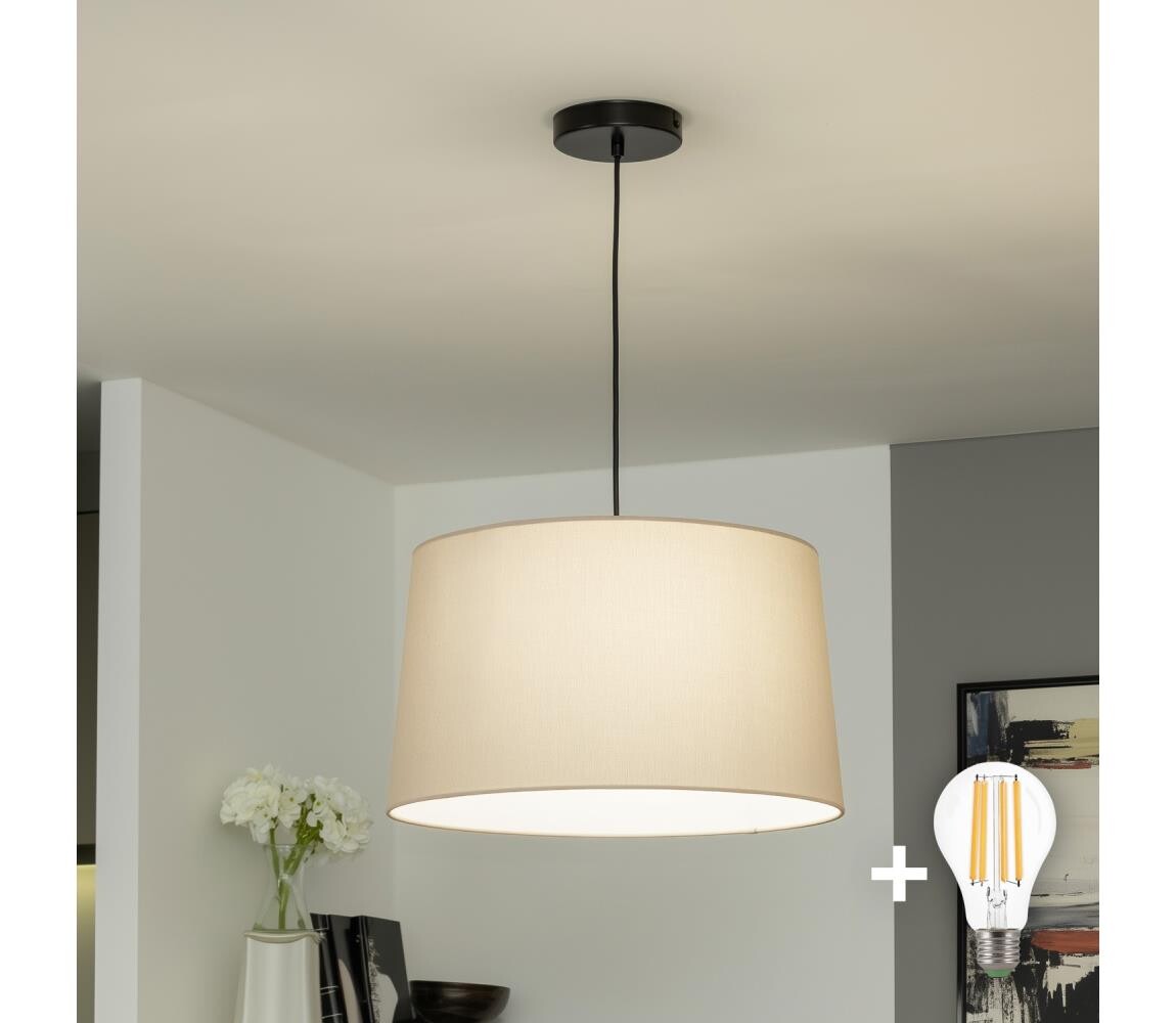 Brilagi - LED Lustr na lanku CERIA 1xE27/40W/230V pr. 45 cm béžová EG300169+EG781043