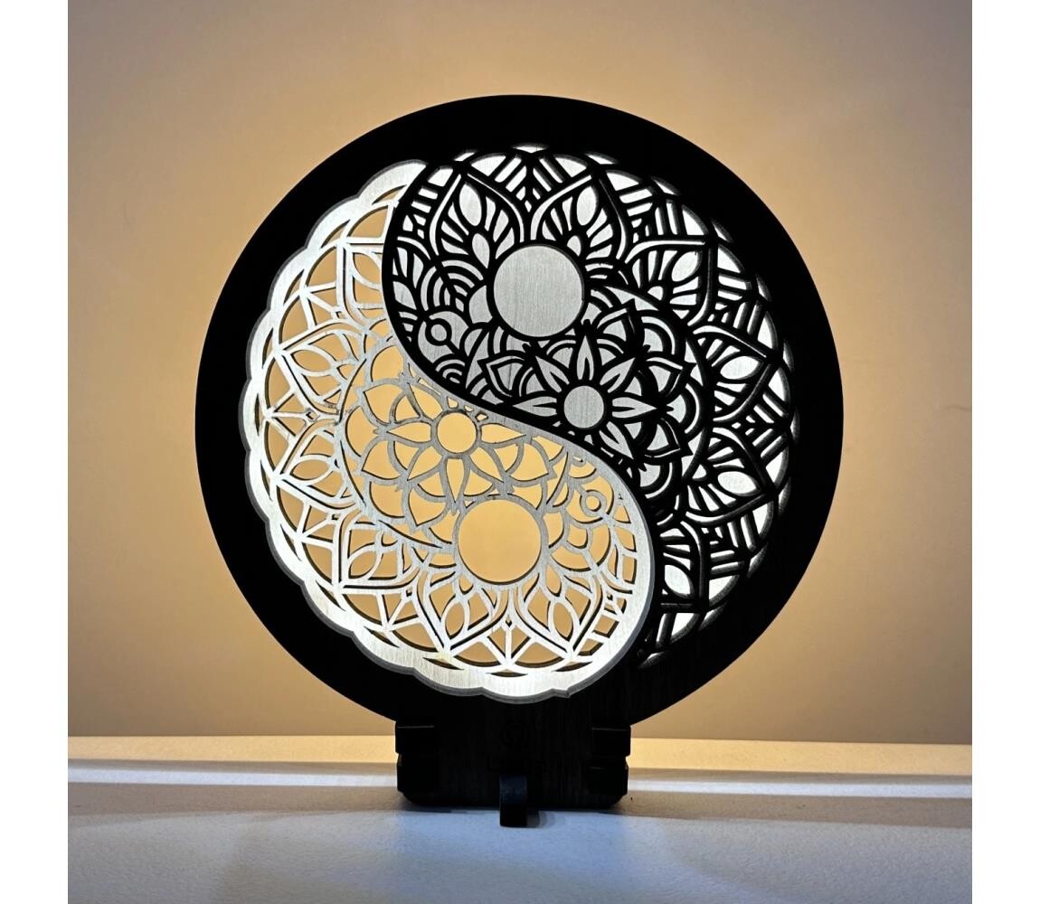 Li-Go 23607/O - LED Stmívatelná stolní dekorace LED/12W/230V 20x22 cm ořech 23607/O