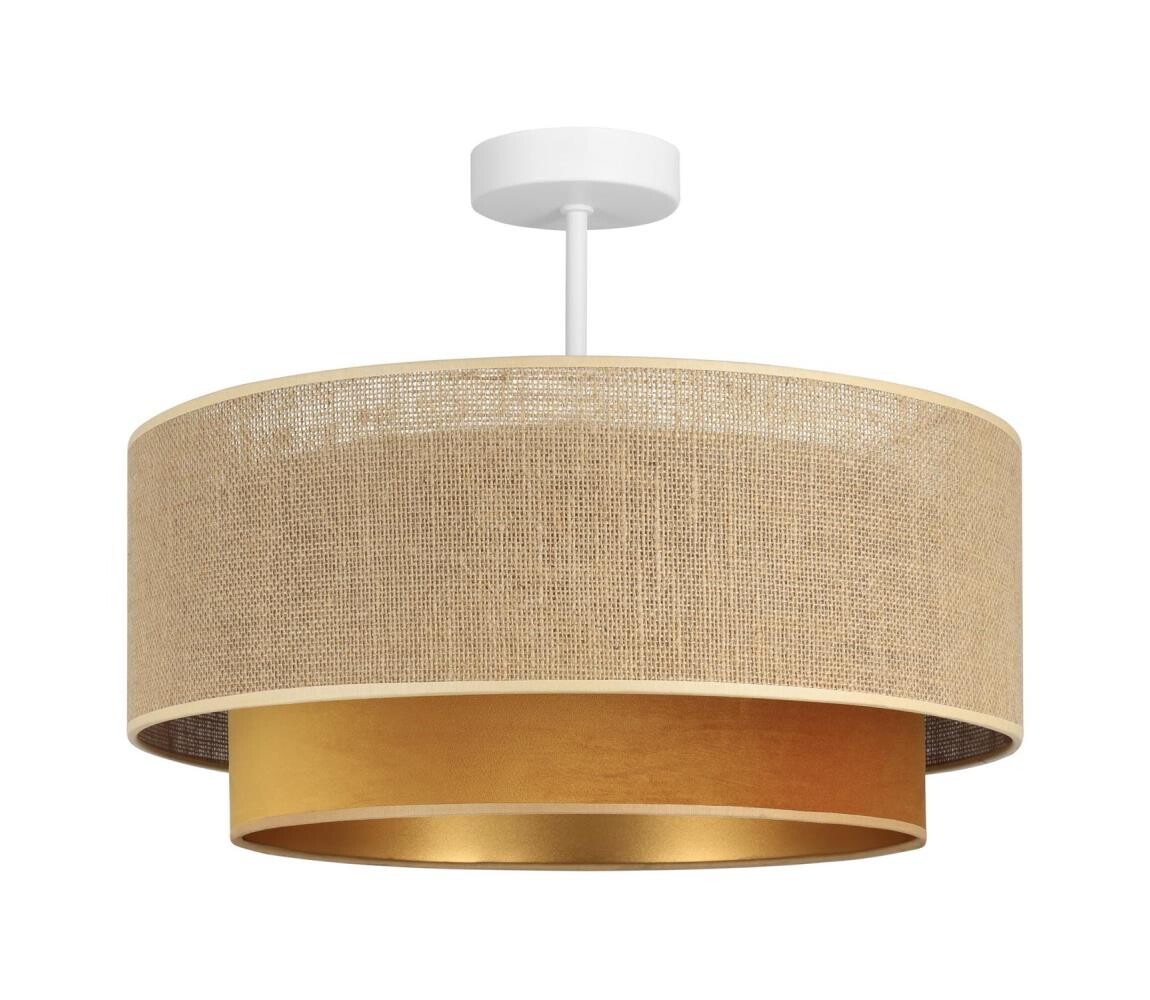 Přisazený lustr SARTA 1xE27/60W/230V měděná/juta H0195