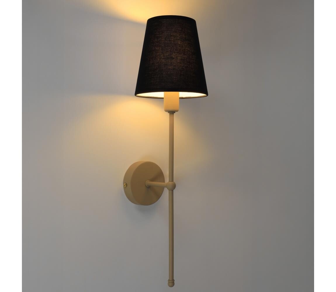Nástěnná lampa MADELA 1xE14/40W/230V černá/béžová 0528