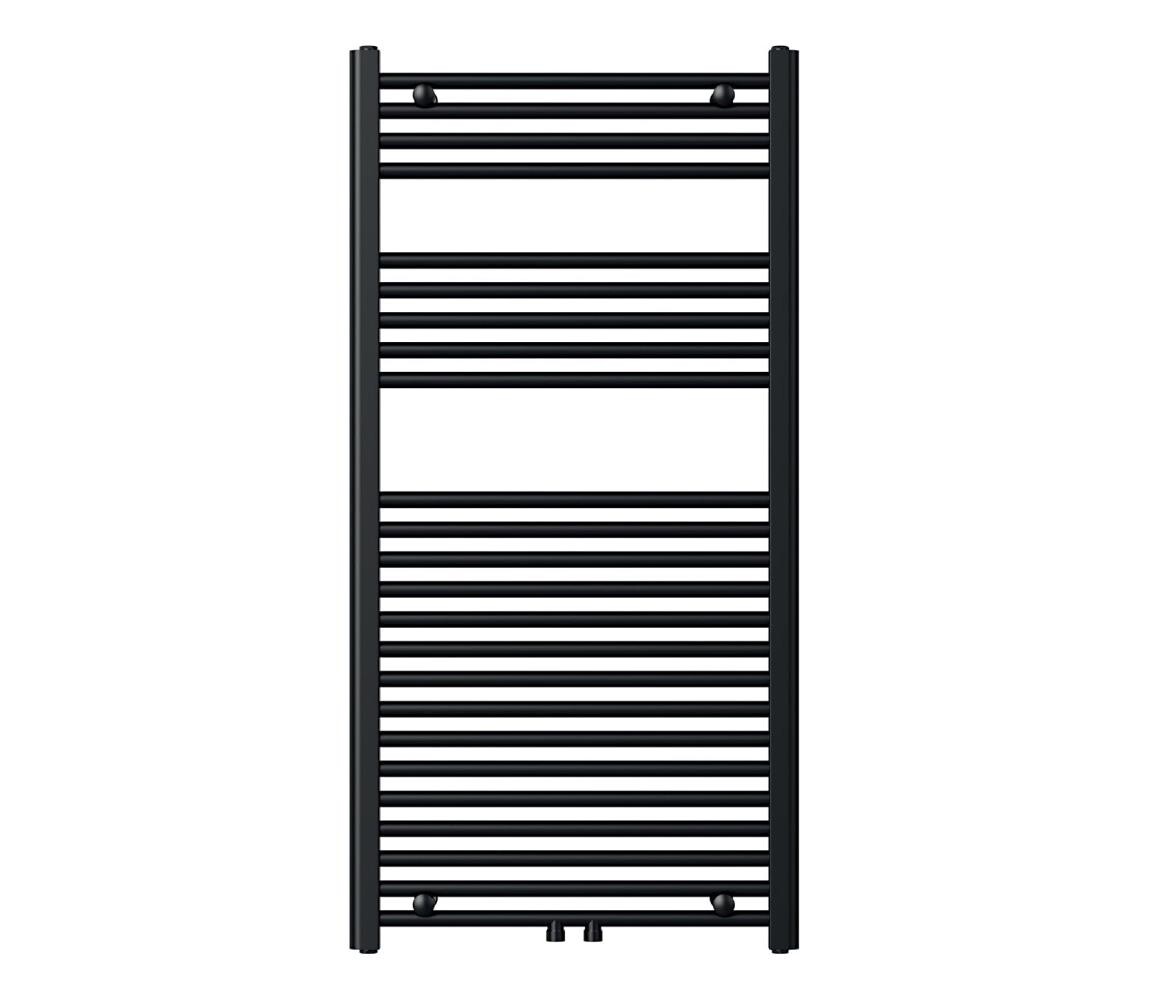 Novaservis - Koupelnový žebříkový radiátor 644W/230V 120x60 cm černá rovný 600/1200/RS,5
