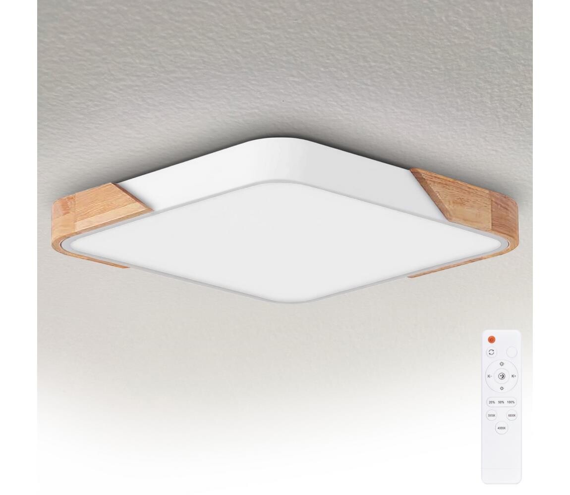 Brilagi - LED Stmívat. svítidlo PILANA LED/48W/230V dub/bílá 56x56 cm + DO WO800-OEM27-60