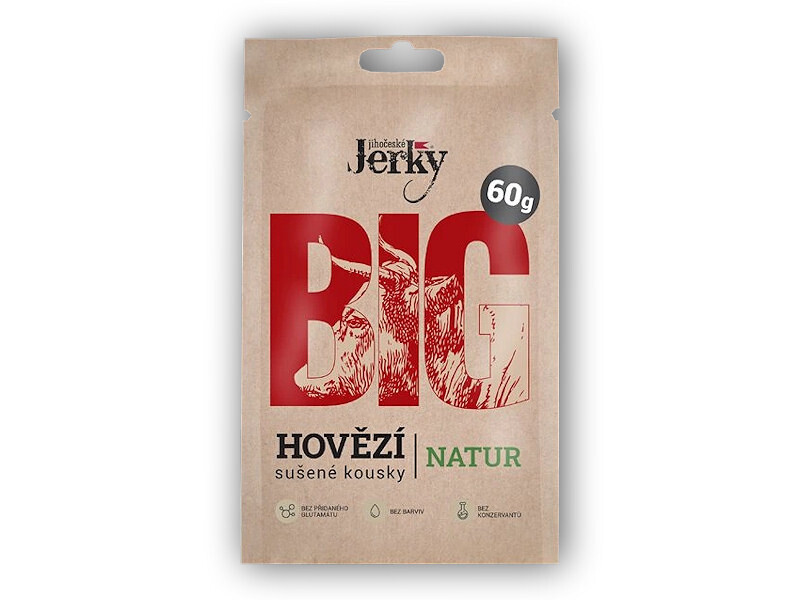 Jihočeské Jerky Jihočeské jerky BIG hovězí 60g Varianta: natur