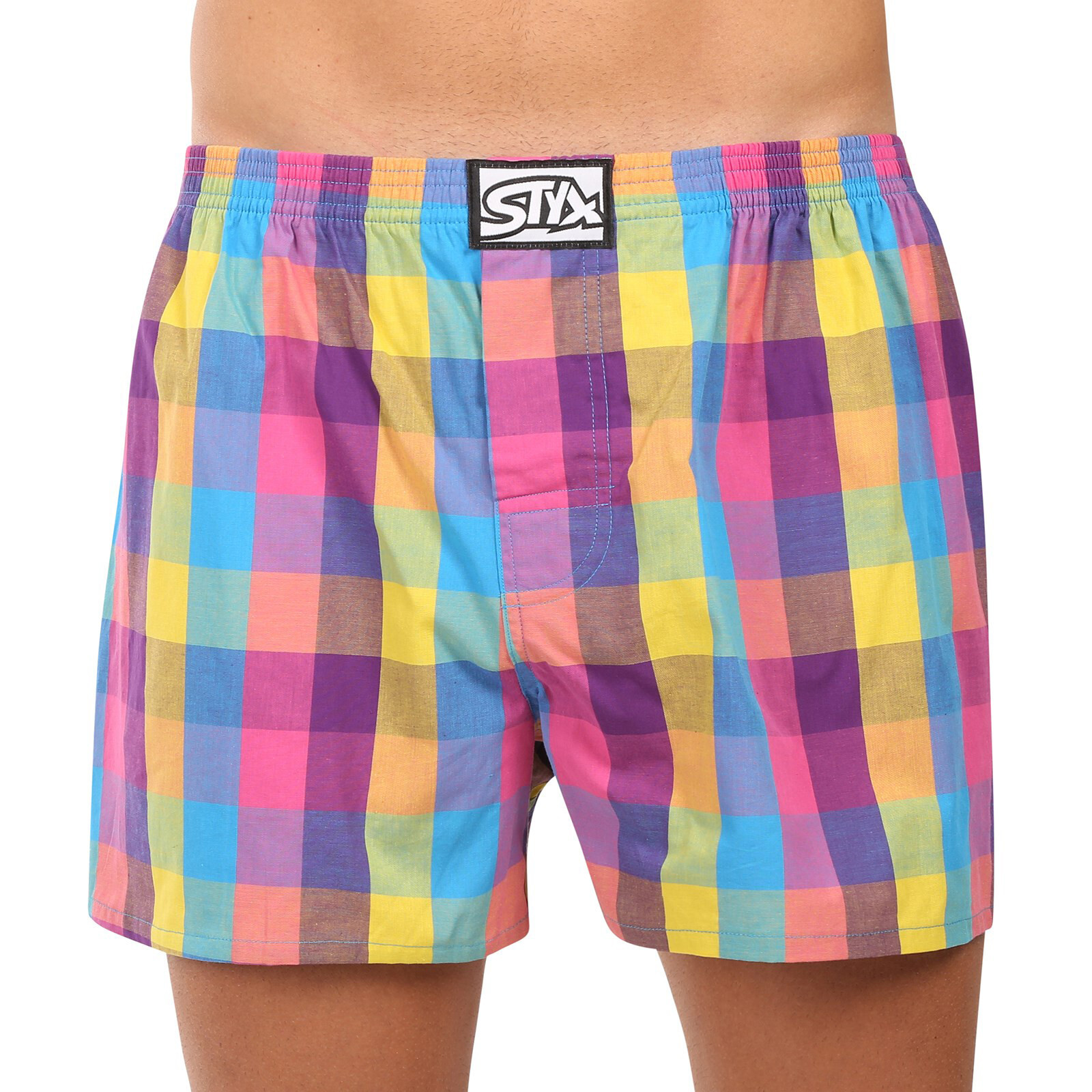 Pánské trenky Styx klasická guma vícebarevné (A0104) M, trenýrky