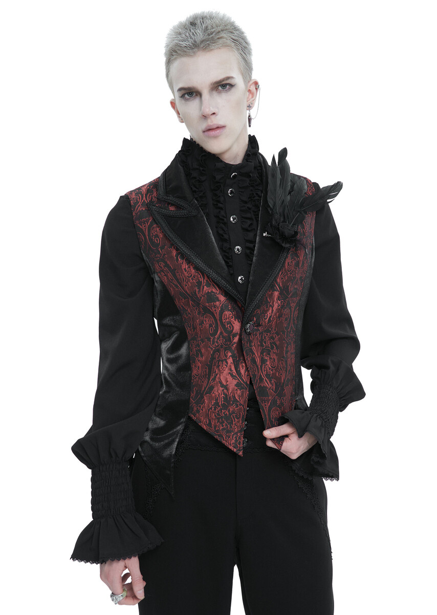vesta pánská DEVIL FASHION - Wine Gothic L