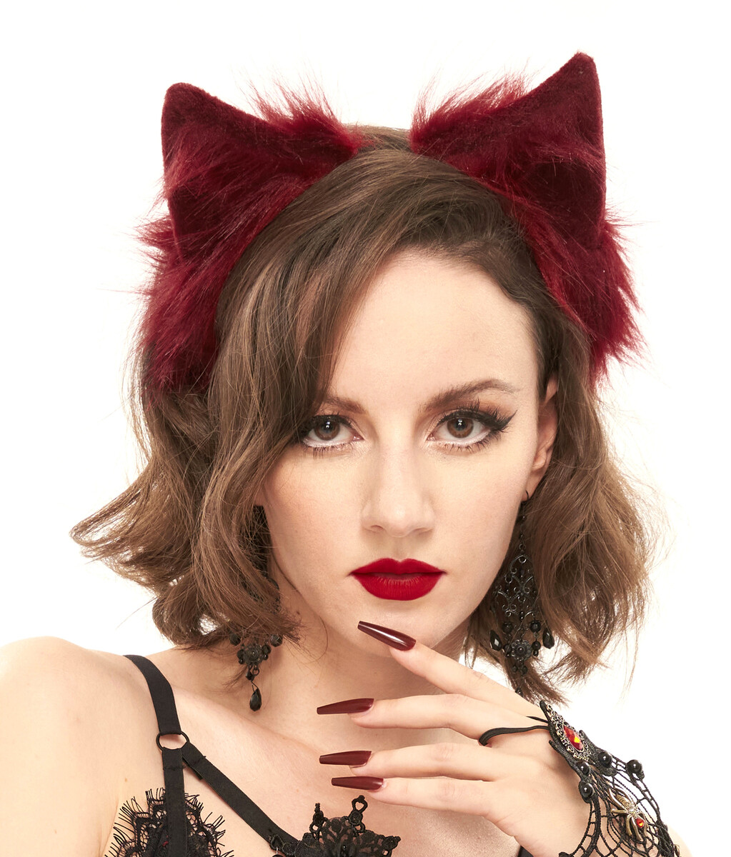 čelenka DEVIL FASHION - Cat - Red