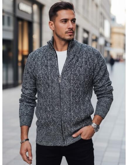 Pánský svetr rozepínací šedý