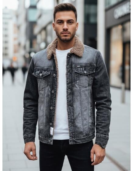 Pánská zimní bunda s podšívkou, černá