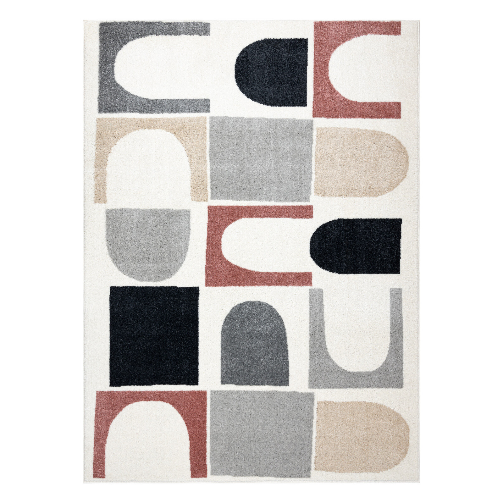 Kusový koberec Fusion 0213 white/dark pink, 80x150, vícebarevná, kancelář, Dywany Łuszczów