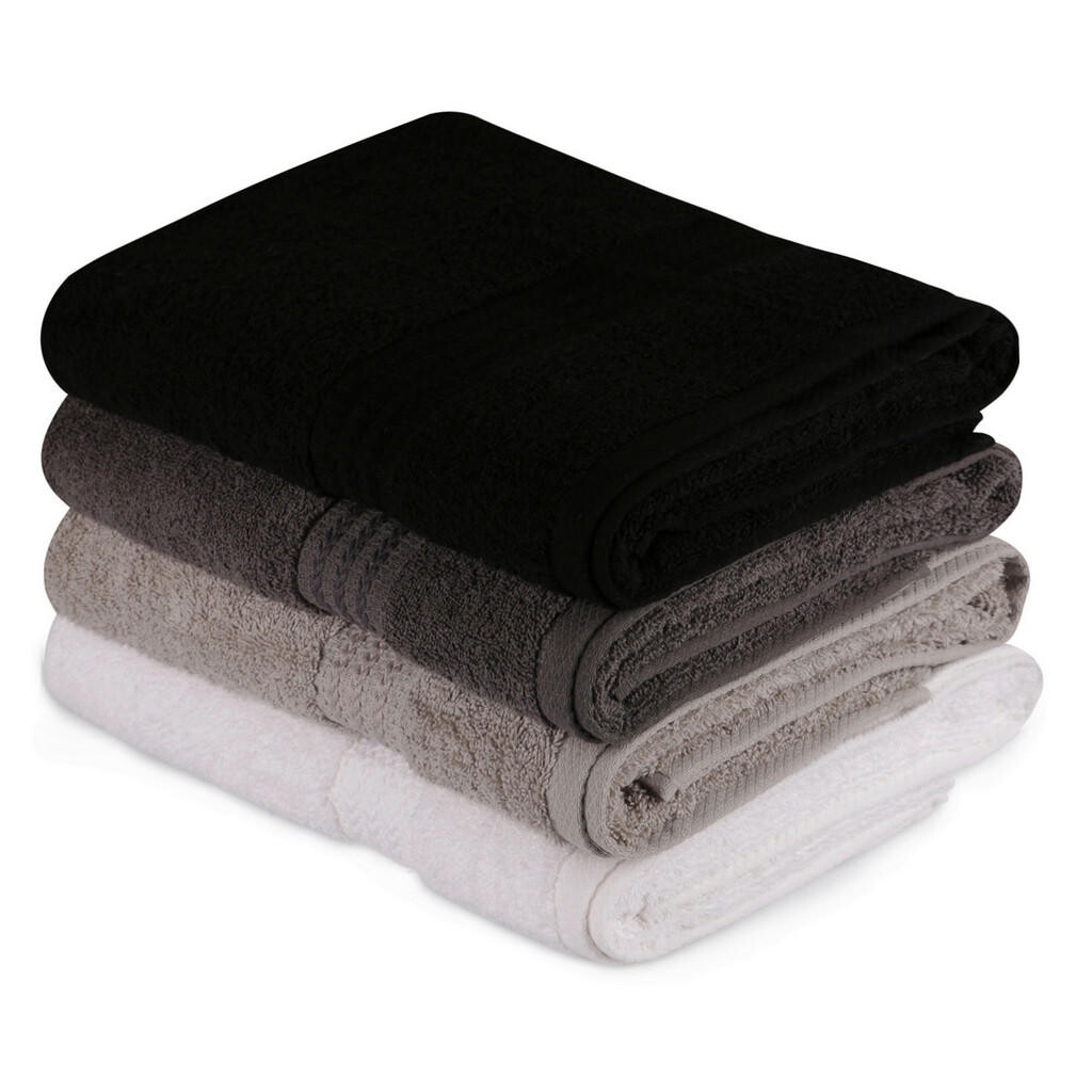 SADA OSUŠEK DO SPRCHY, 70/140 cm, šedá, černá, bílá, tmavě šedá 4dílné