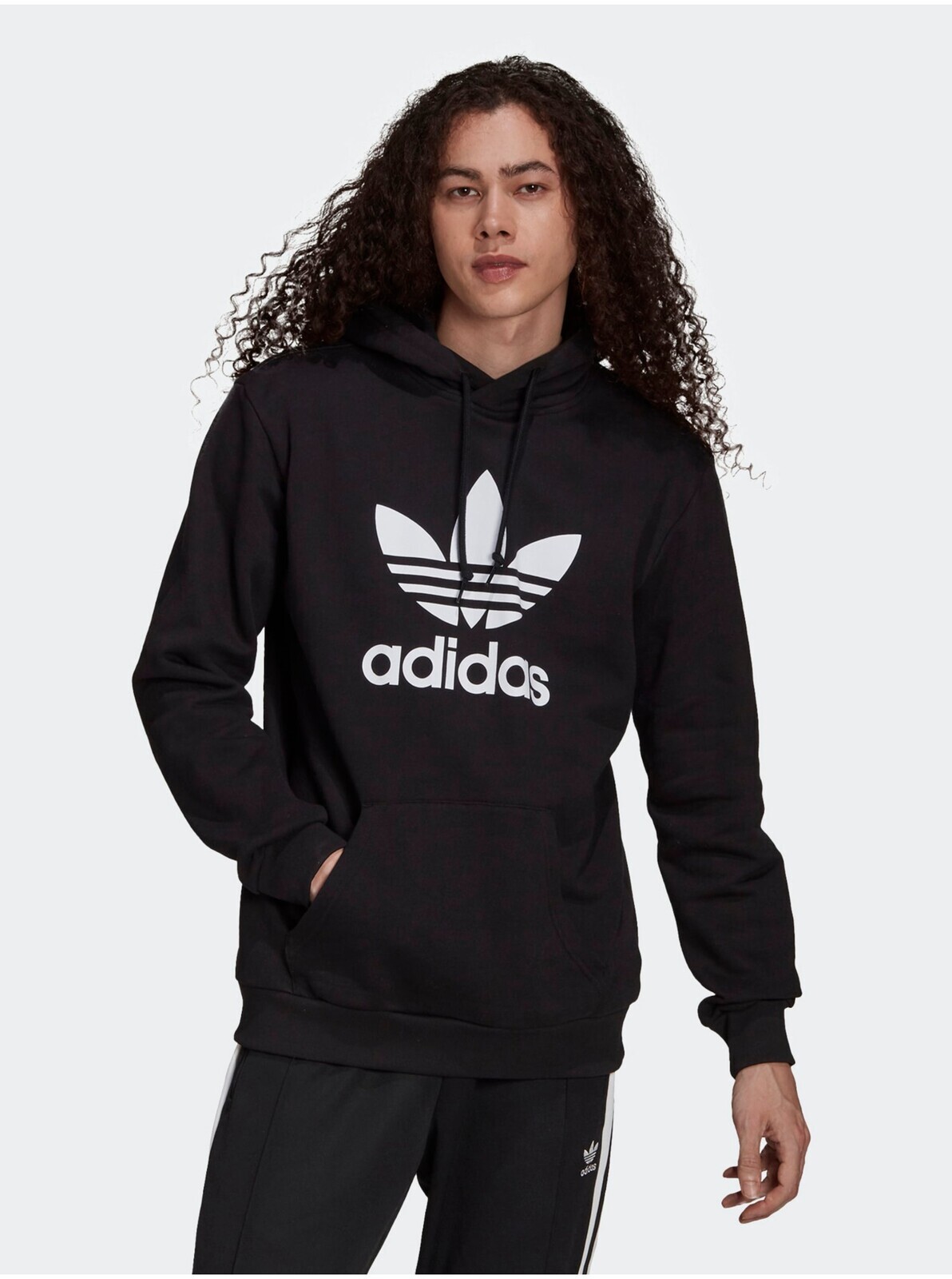 Černá pánská mikina s kapucí adidas Originals - Pánské