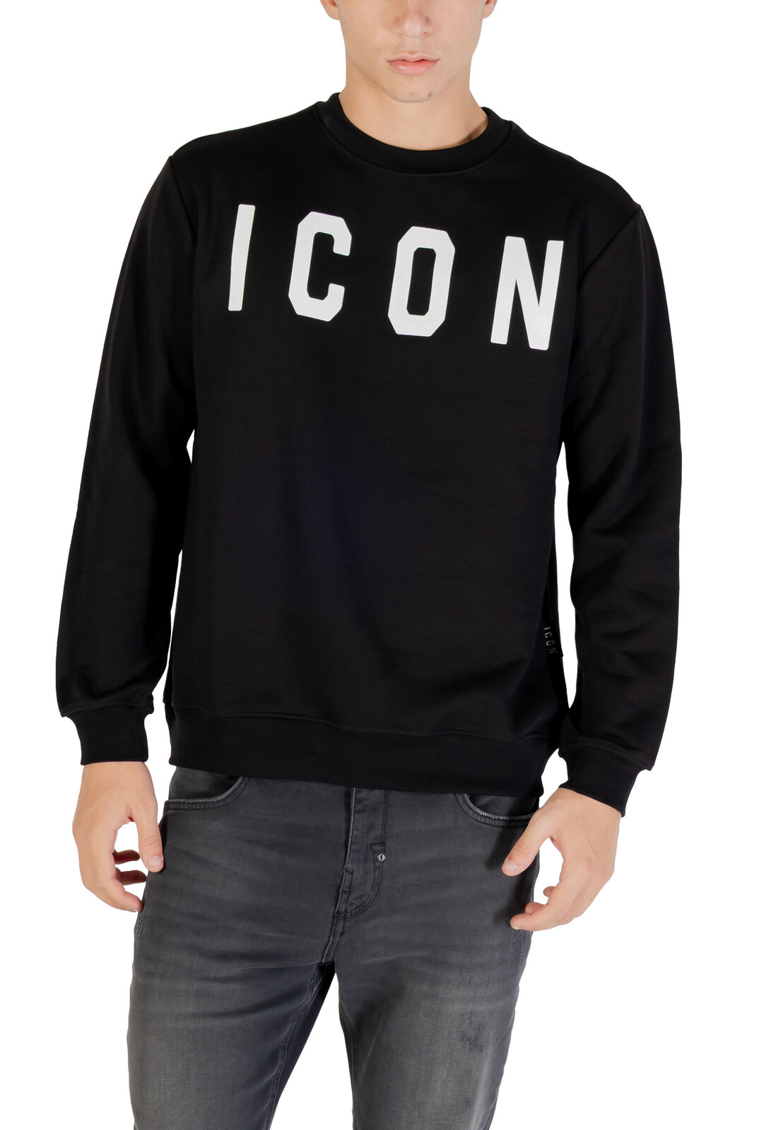 Černá mikina Icon s potiskem