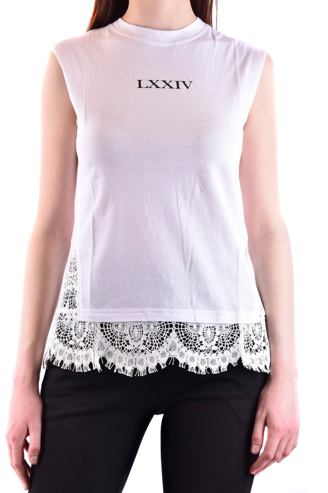 Bílá dámská top s krajkou
