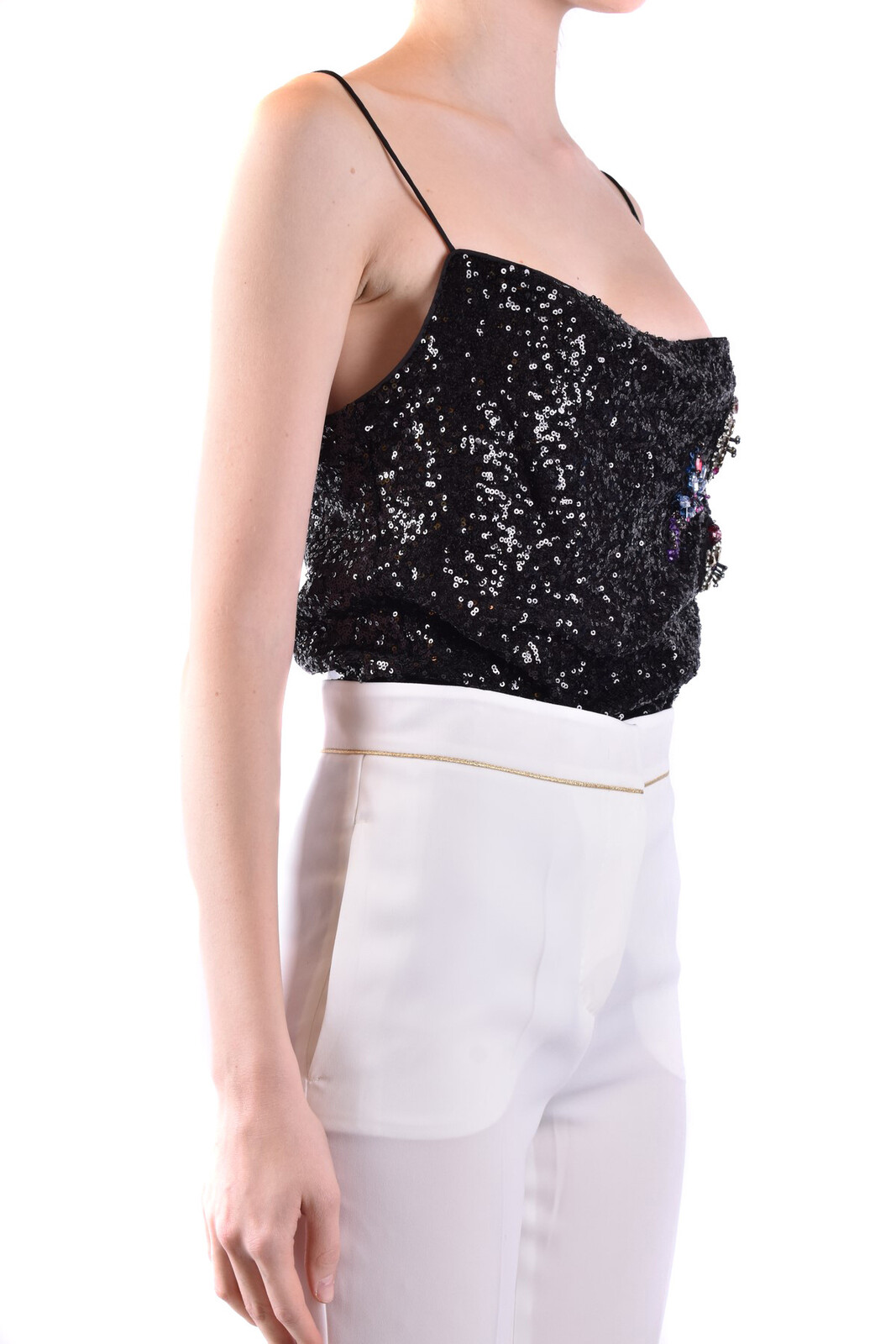 Flitrovaný top na ramínka Pinko