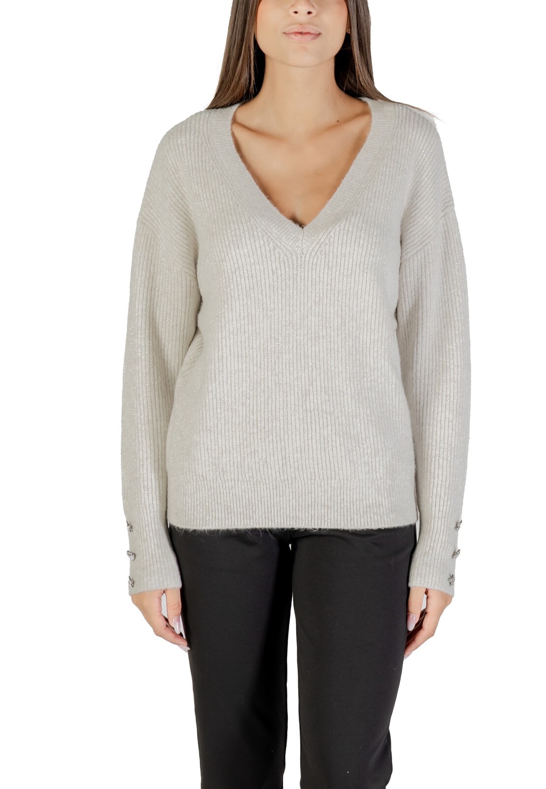 Svetrový pulovr s výstřihem do V