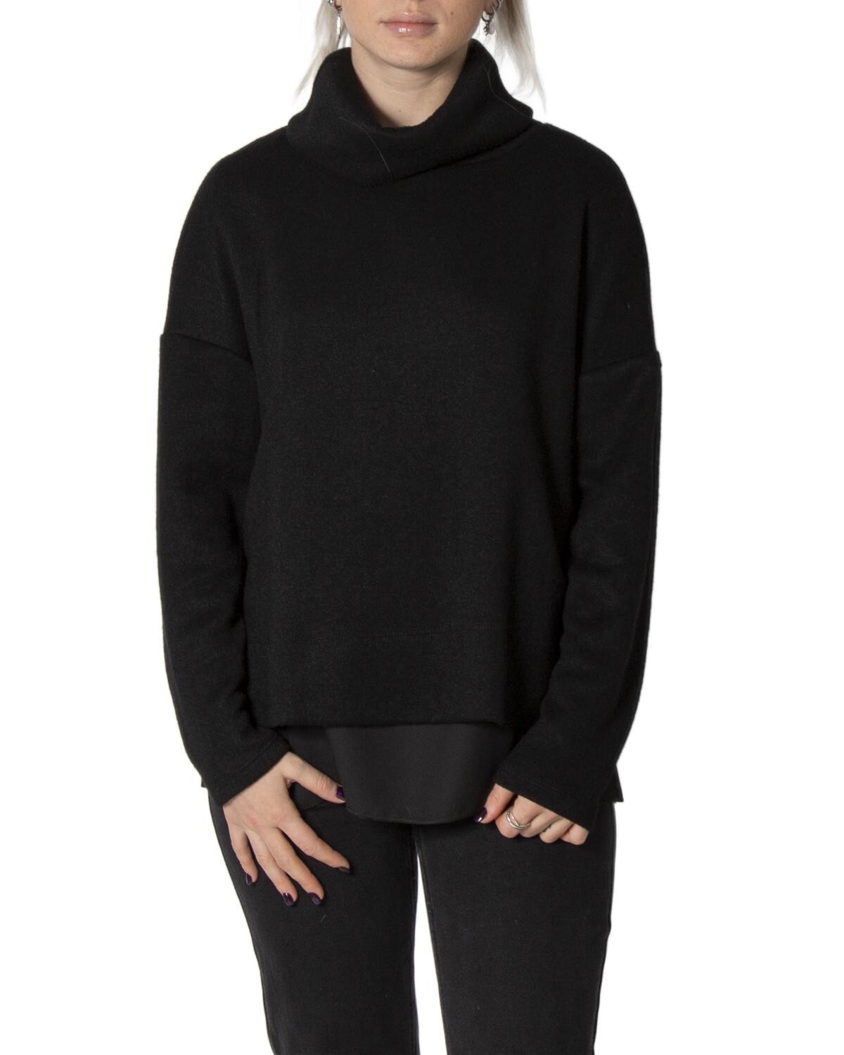 Černý rolákový svetr Sandro Ferrone