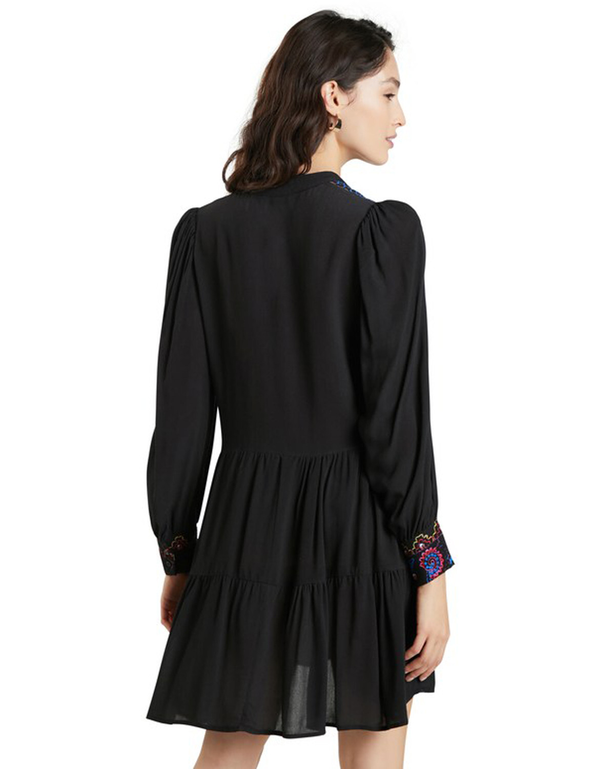 Desigual černé šaty s dlouhým rukávem