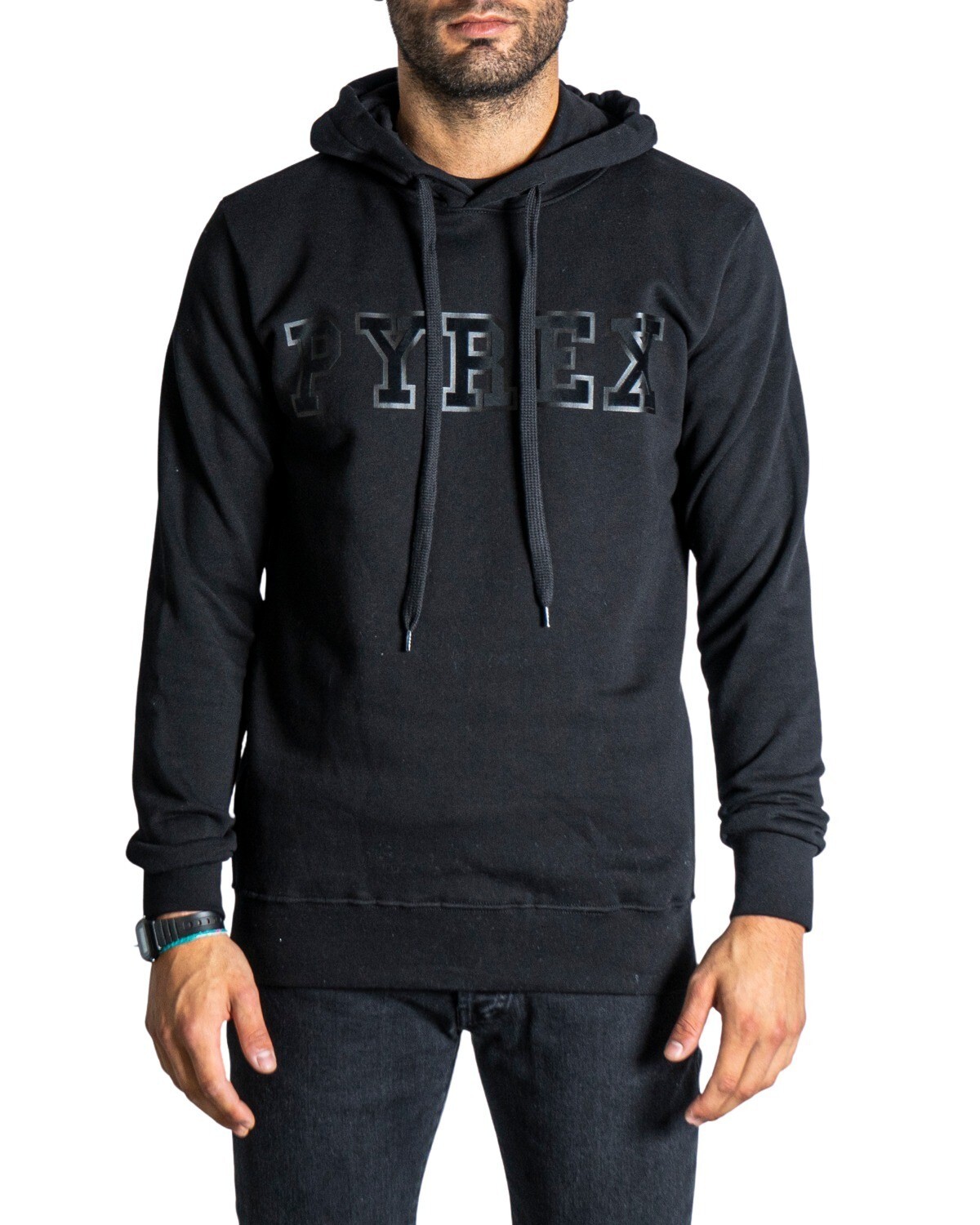 Černá pánská mikina Pyrex s kapucí