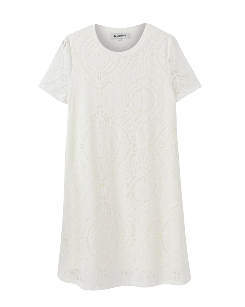 Bílé krajkové šaty Desigual