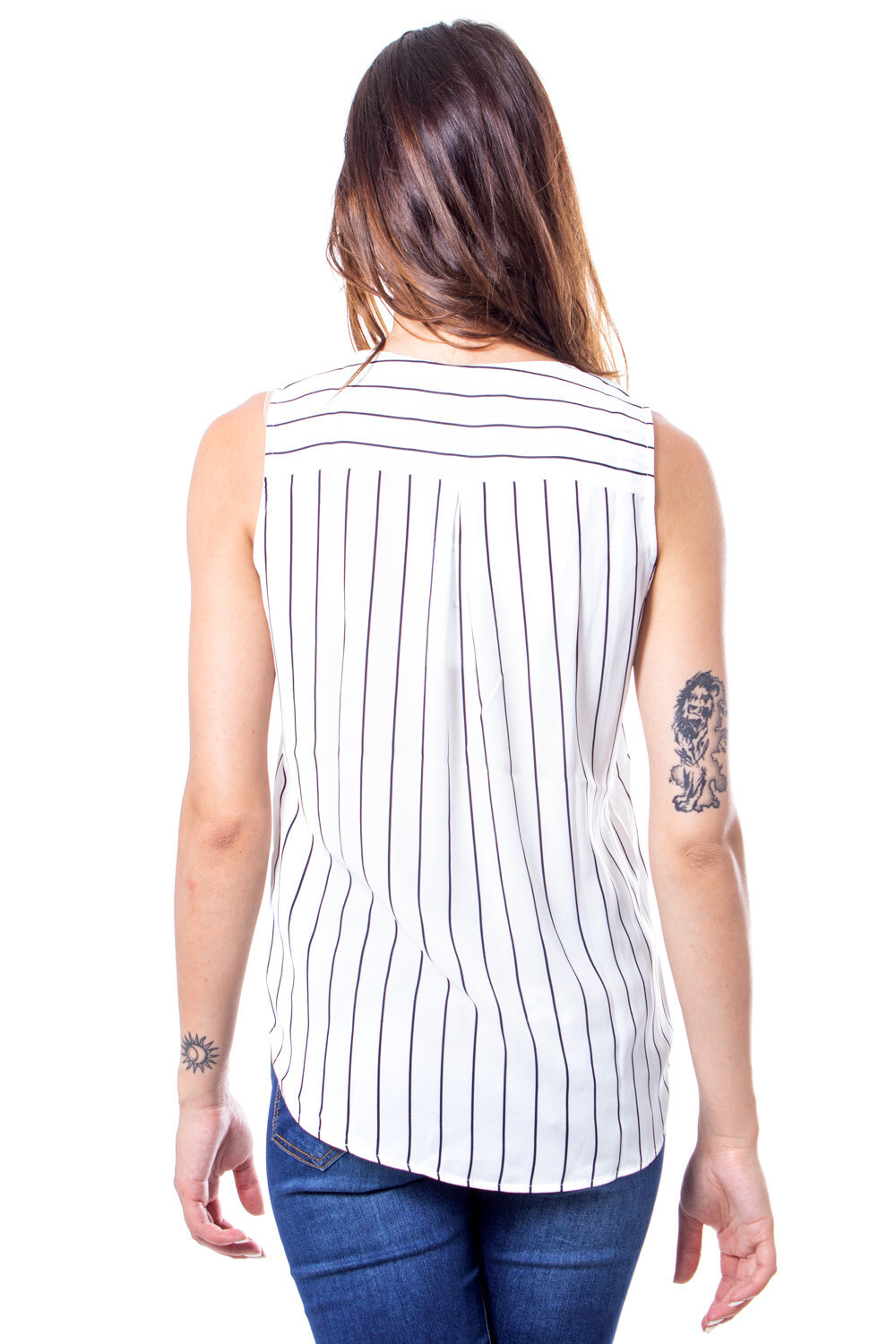 Vila Clothes pruhovaná halenka bez rukávů