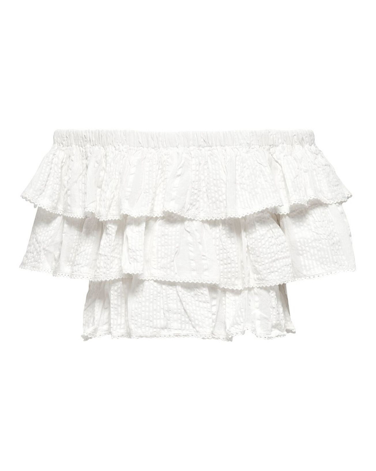 Bílý top s volány