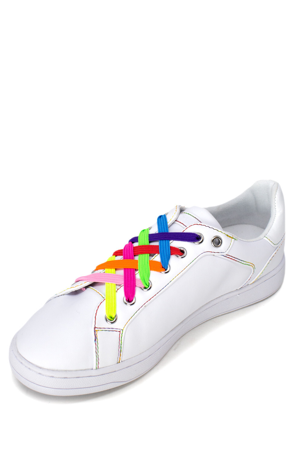 Bílé pánské tenisky s barevnými šňůrkami