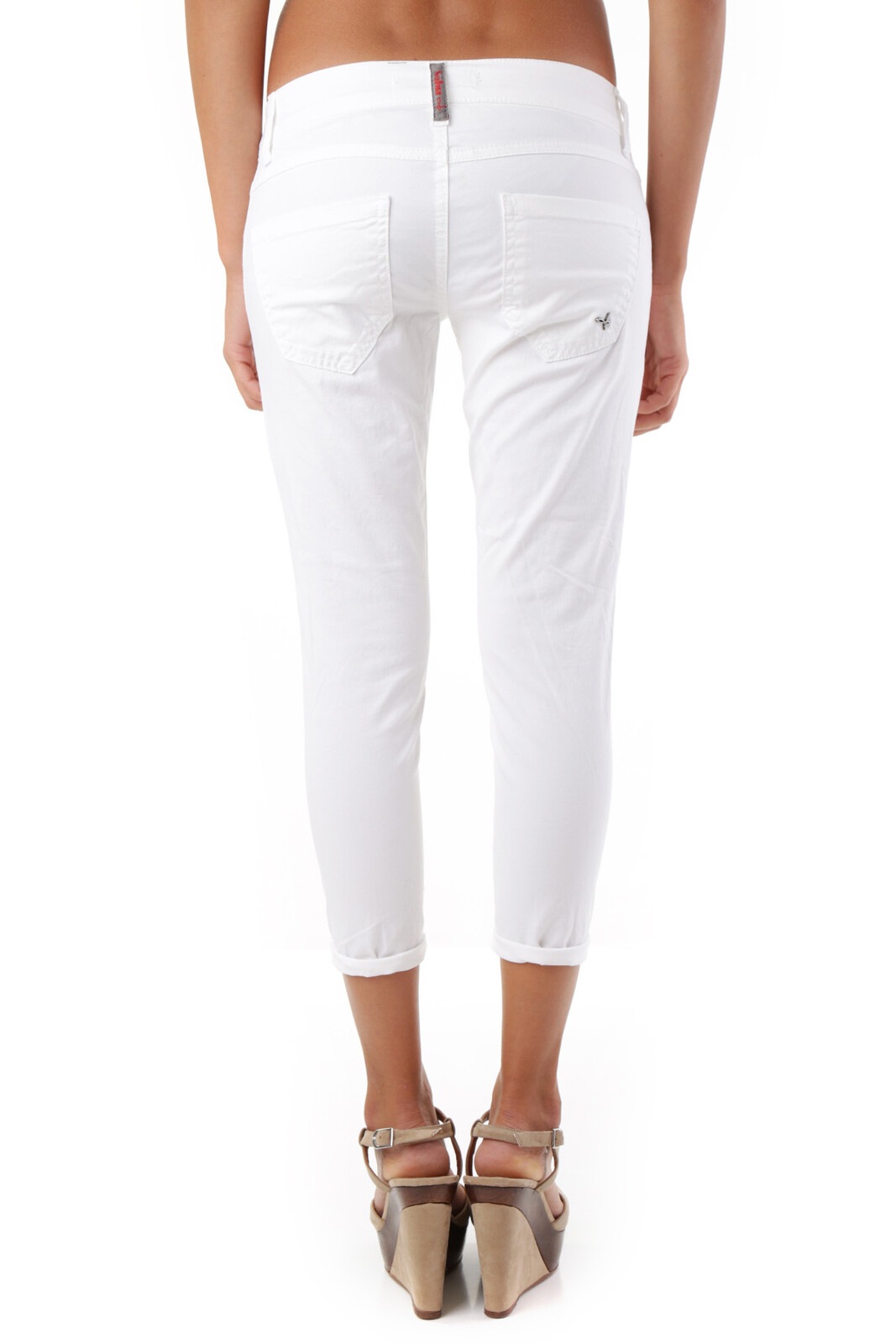 Bílé slim fit džíny