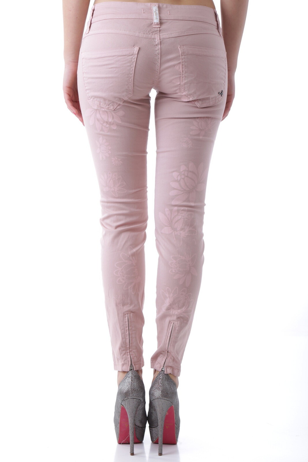 Sexy Woman dámské džíny s květinovým vzorem