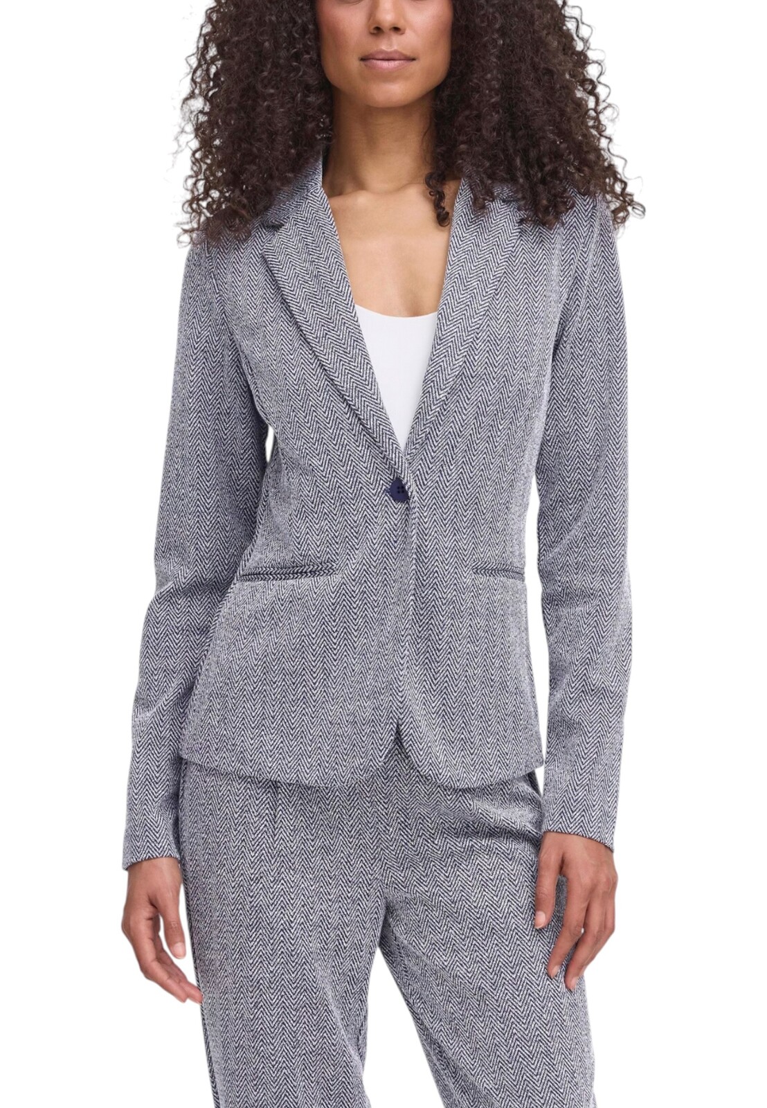 Dámské sako Ichi s geometrickým vzorem