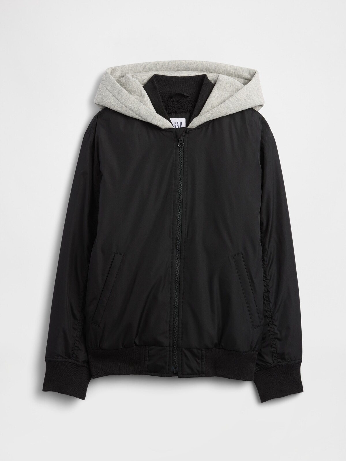 Dětská přechodná bomber bunda s kapucí